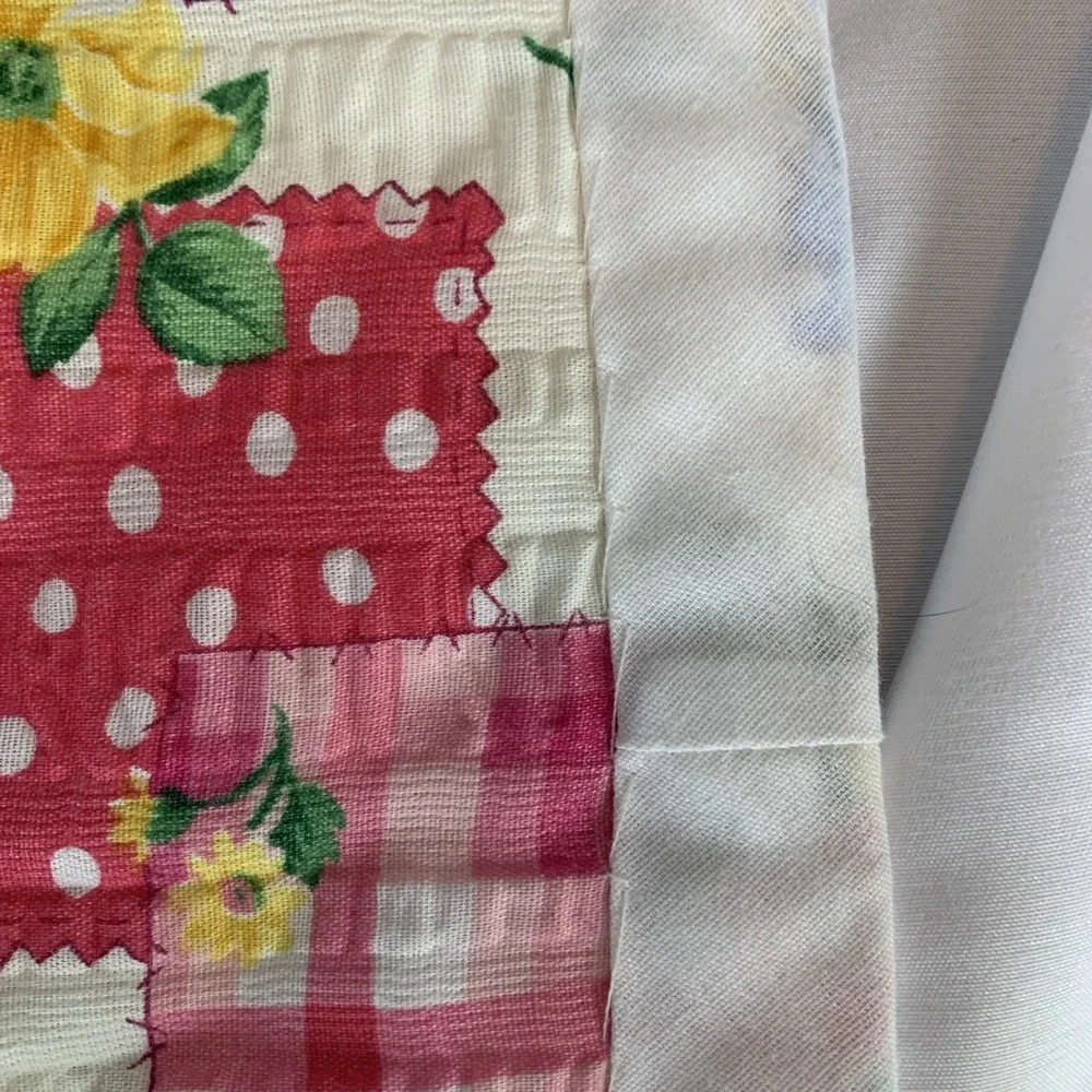 Handmade Cross Stitch Baby Crib Quilt Bunny, Bear, Chicken And Lamb